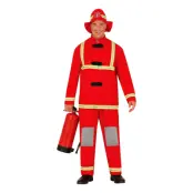 Brandman Röd Maskeraddräkt - Medium