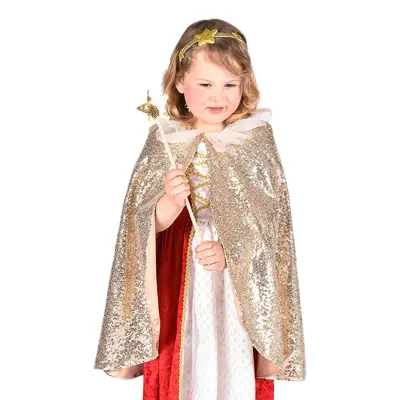 Cape för Barn Guldpaljetter