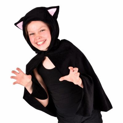 Cape för Barn Svart Katt