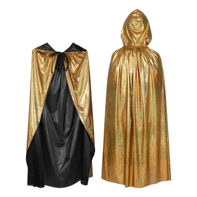 Cape med Huva Guld Shimmer - One size