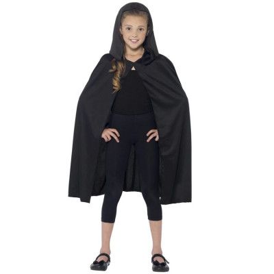 Cape med Luva Svart Maskerad Barn