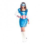 Captain Americaklänning Maskeraddräkt - Medium