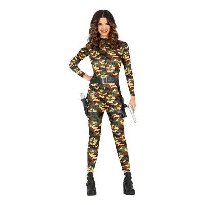 Catsuit Militär Maskeraddräkt - Small