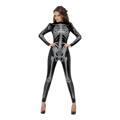Catsuit Skelett Maskeraddräkt - X-Small