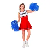 Cheerleader Klänning Röd Maskeraddräkt - Small