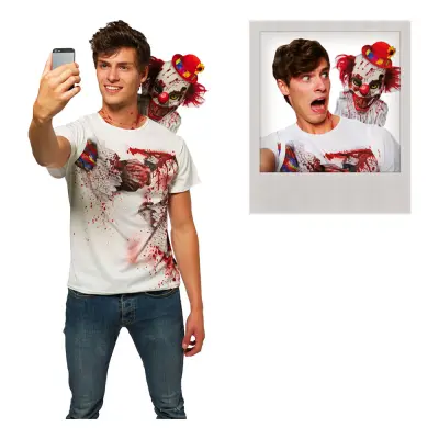 Clown Selfie Halloween Maskeraddräkt - One size