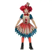 Clown Vintage Klänning Barn Maskeraddräkt - X-Large