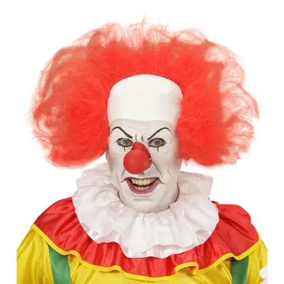 Clownperuk Röd med Flint - One size