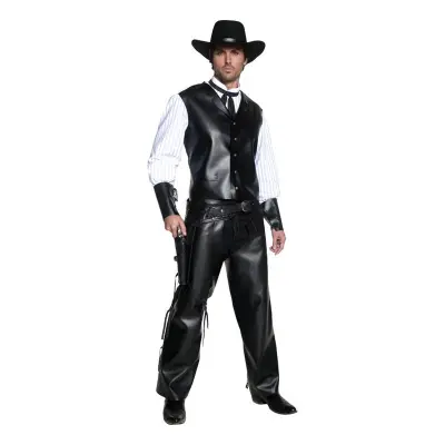 Cowboy Svart Maskeraddräkt - One size