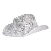 Cowboyhatt med Stenar Silver - One size