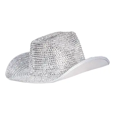 Cowboyhatt med Stenar Silver - One size