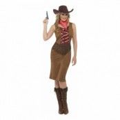 Cowgirl Brun Maskeraddräkt