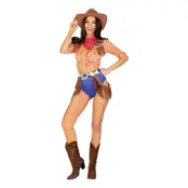 Cowgirl Deluxe Maskeraddräkt - Small