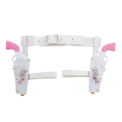 Cowgirl Hölster med Pistoler Vit/Rosa
