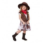 Cowgirl Toddler Maskeraddräkt - One size