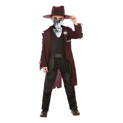 Dödskalle Sheriff Barn Maskeraddräkt - Large