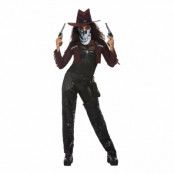Dark Western Cowgirl Maskeraddräkt - Small