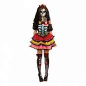 Day of the Dead Dam Maskeraddräkt - Small