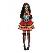 Day of the Dead Dam Maskeraddräkt - Medium