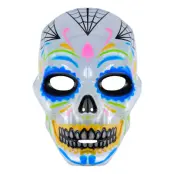 Day of the Dead Mask i Plast - One size