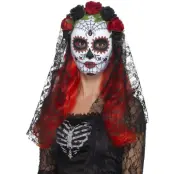 Day Of The Dead Mask Med Slöja
