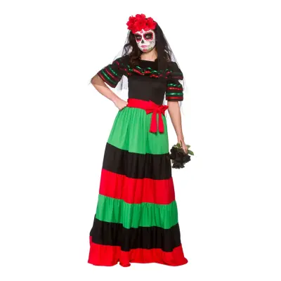 Day of The Dead Señorita Bones Maskeraddräkt - Small