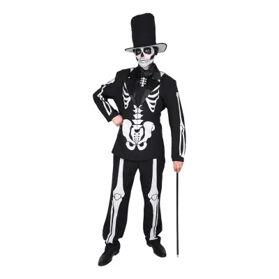 Day of the Dead Skelett Kostym Maskeraddräkt - Medium