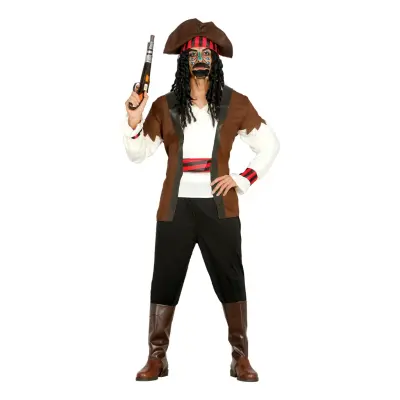 De Sju Haven Pirat Herr Maskeraddräkt - X-Large