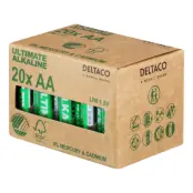 Deltaco Ultimate Alkaline Batterier - 20-pack AA