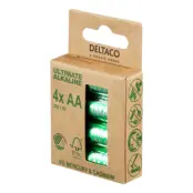 Deltaco Ultimate Alkaline Batterier - 4-pack AA