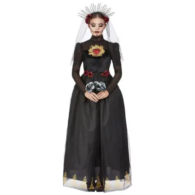 Deluxe Day Of The Dead Brudklänning Svart L