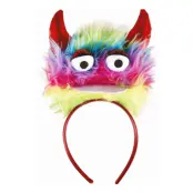 Diadem Fluffigt Monster med Horn - One size