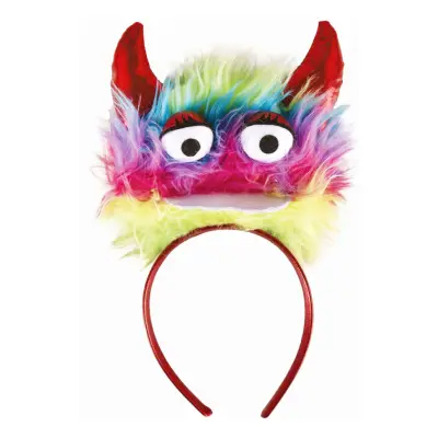 Diadem Fluffigt Monster med Horn - One size