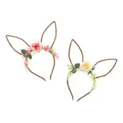 Diadem Kaninöron med Blommor