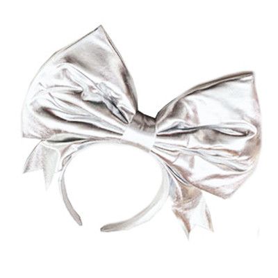 Diadem med Rosett Silver - One size