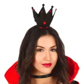 Diadem Svart Drottningkrona - One size