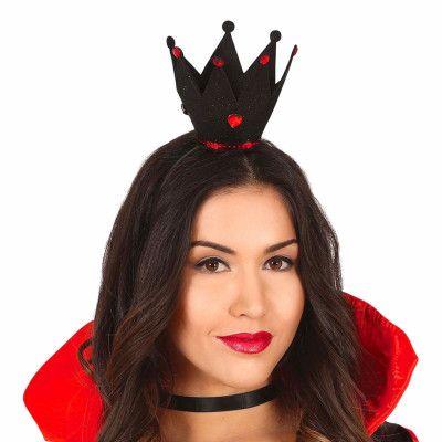 Diadem Svart Drottningkrona - One size