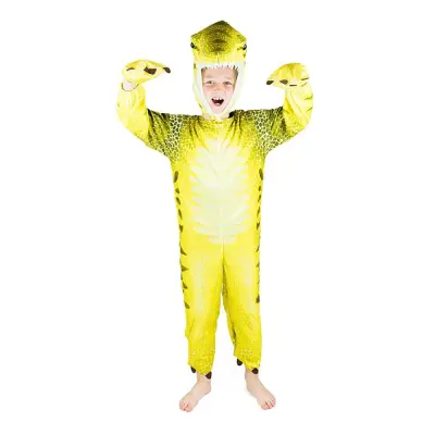 Dinosaurie Gul Barn Maskeraddräkt - One size