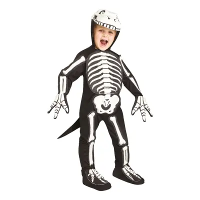 Dinosaurie Skelett Barn Maskeraddräkt - Medium
