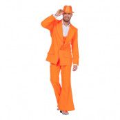 Disco Kostym Orange Maskeraddräkt - Small