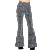 Discobyxor Utsvängda Glitter Silver för Barn - 128/140