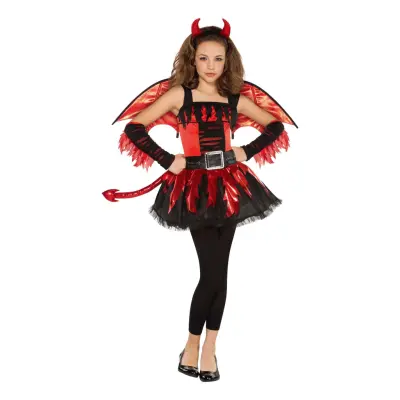 Djävul Klänning Barn Maskeraddräkt - X-Large