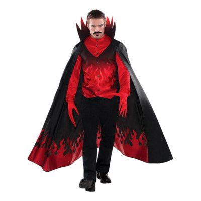 Djävul med Cape Maskeraddräkt - Plus size