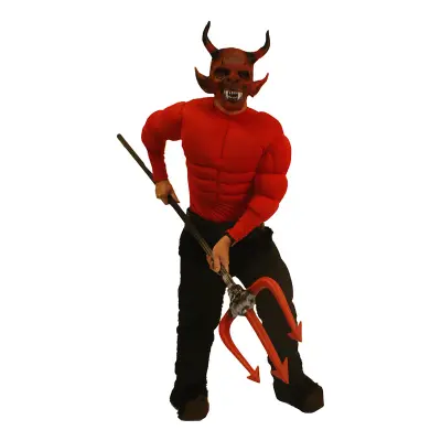 Djävulen med Muskler Maskeraddräkt - Standard