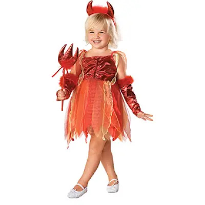 Djävulsklänning Maskeraddräkt Barn 98cl