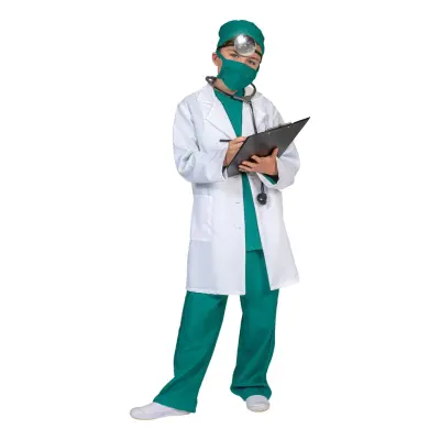 Doktorsrock Vit Barn Maskeraddräkt - Large