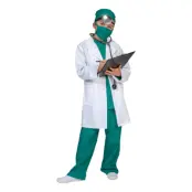 Doktorsrock Vit Barn Maskeraddräkt - Medium