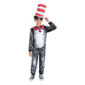 Dr Seuss™ Cat In The Hat Barn Maskeraddräkt - Small