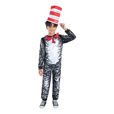 Dr Seuss™ Cat In The Hat Barn Maskeraddräkt - Small