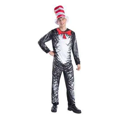 Dr Seuss™ Cat In The Hat Maskeraddräkt - X-Large